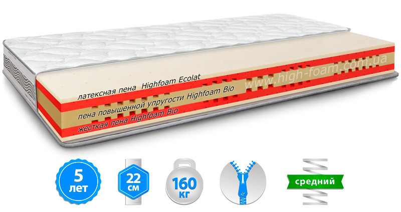 

Ортопедический матрас HighFoam Noble Platinum Sculptor 90х190 см