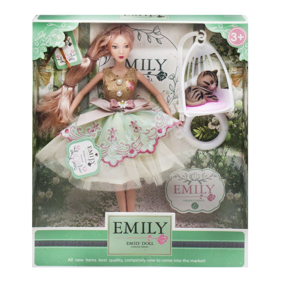 

Кукла шарнирная "Emily" QJ Toys QJ088C с аксессуарами, 29 см