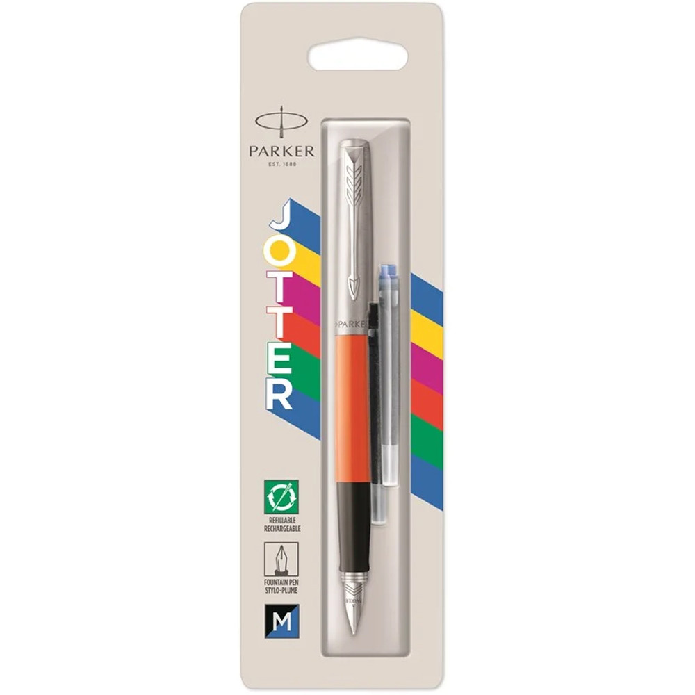 

Ручка перьевая Parker JOTTER 17 Plastic Orange CT FP M блистер 15 416