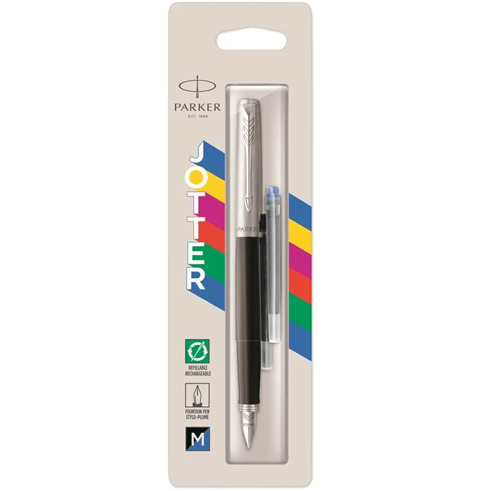 

Ручка перьевая Parker JOTTER 17 Standard Black CT FP M блистер 15 616