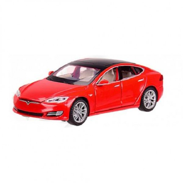 

Машинка инерционная Tesla ModelS Автопром масштаб 1:32 красная 15см A-6614-R