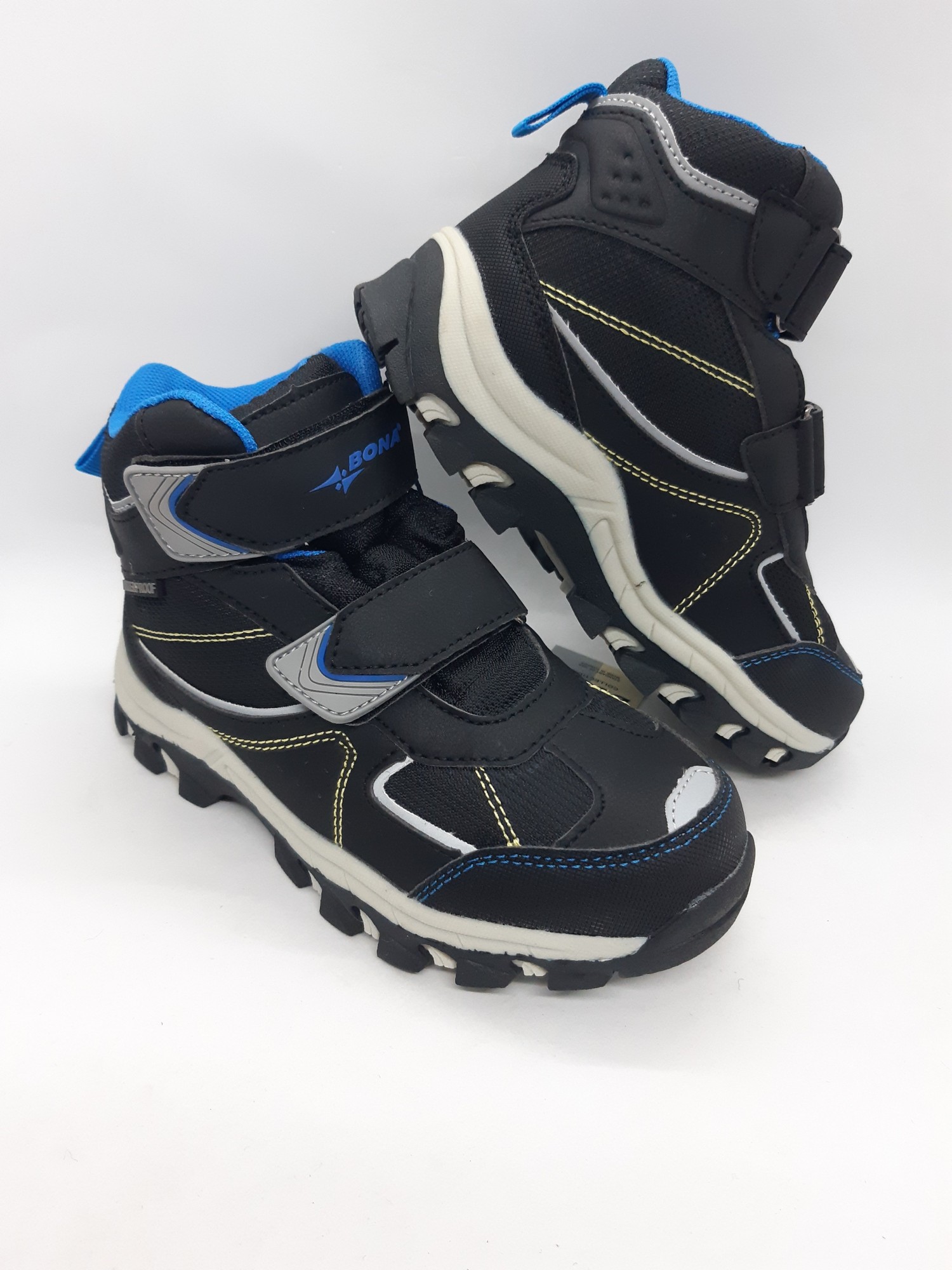 

Демисезонные ботинки на мальчика Bona черные с синим непрмокаемые 30 р 19,5 см BM-0106