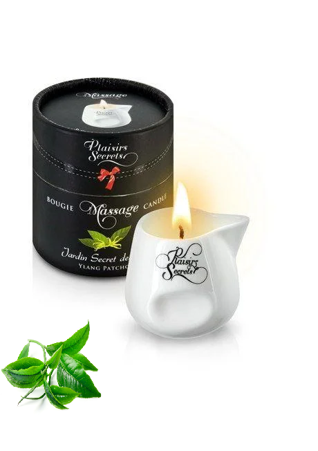 

Массажная свеча с ароматом зеленого чая Plaisirs Secrets White Tea 80 мл