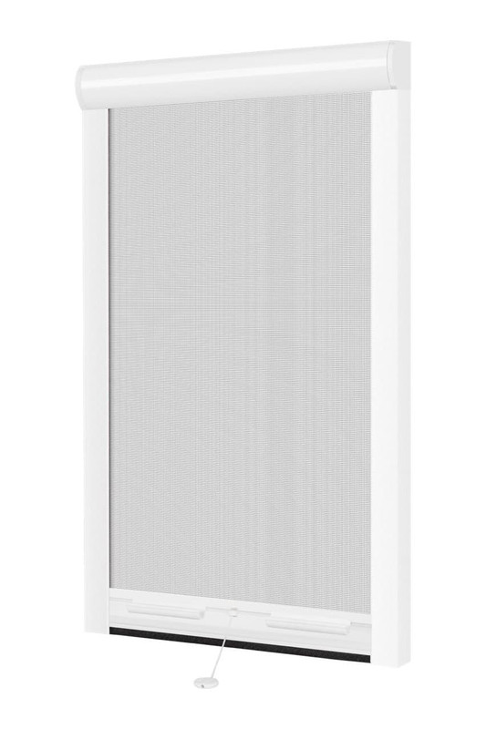 

Антимоскитная сетка Decowin 720x1100 белая ролетного типа с механизмом торможения