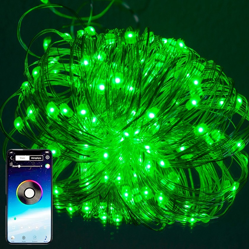 

Світлодіодна гірлянда з керуванням зі смартфона LED Ble Fairy Light, RGB гірлянда нитка роса 10 метрів (VS7004661)