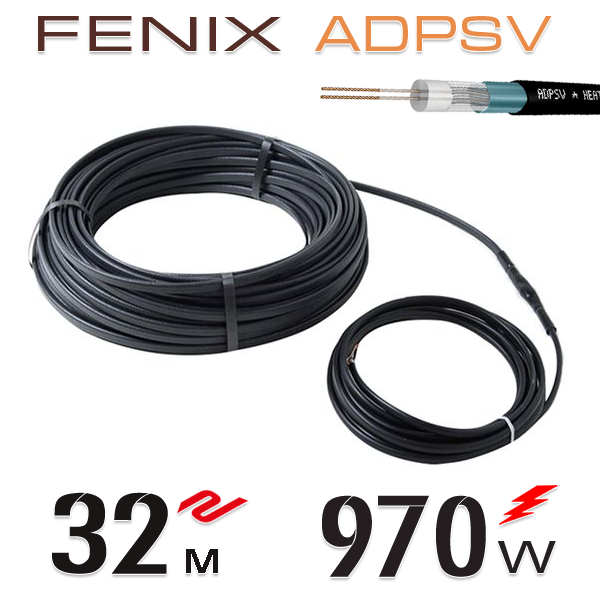 

Нагревательный двужильный кабель Fenix ADPSV 30 W/m - 32 м.п.