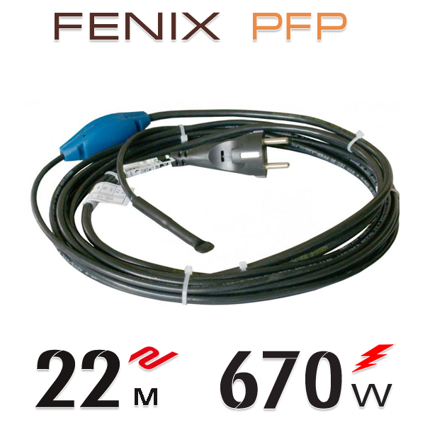 

Нагревательный двужильный кабель Fenix PFP 30 Вт/м со встроенным термостатом - 22 м.п.