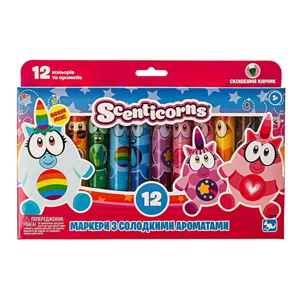 

Маркери Kangaru Scenticorns 12 штук зі скошеним кінчиком ароматизовані (KN7072)