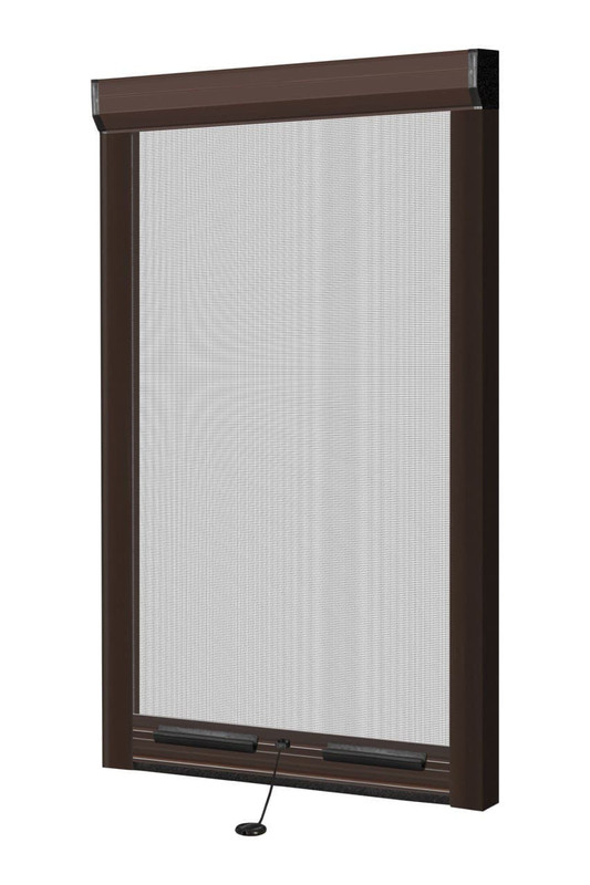 

Антимоскитная сетка Decowin 960x1550 коричневая ролетного типа с механизмом торможения