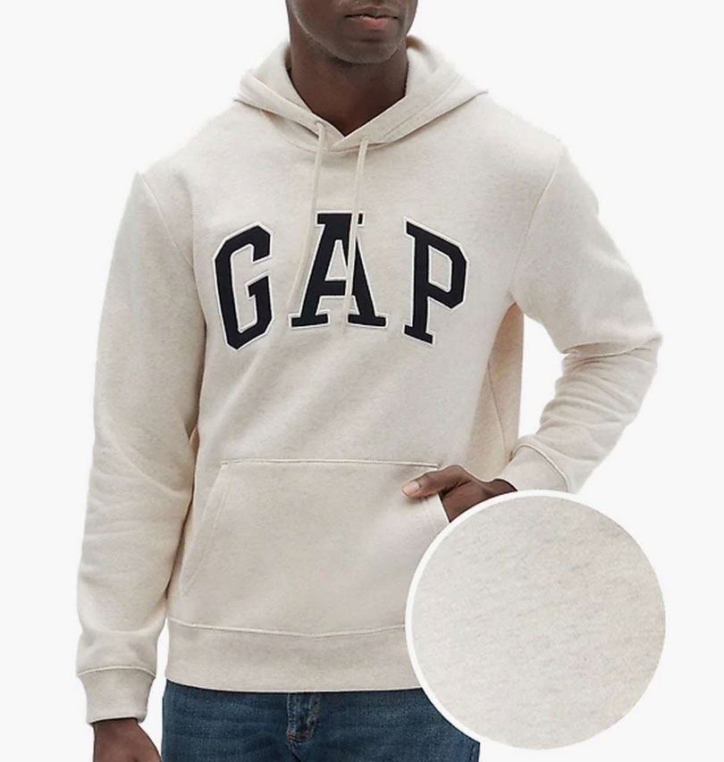 

Мужское Худи Gap Logo Hoodie cream and gray marl 510981Tmlhthr XXL