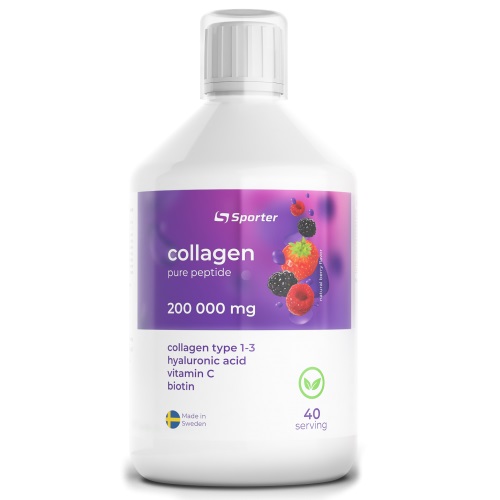 

Колаген Sporter Collagen peptide 200.000, 500 мл. Ягоди