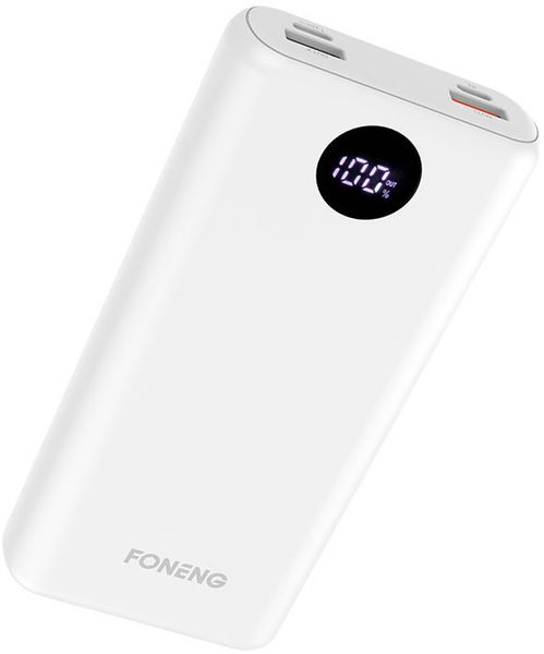 

Портативное зарядное устройство FONENG Q10 PD+QC PowerBank (20000 mAh) - White
