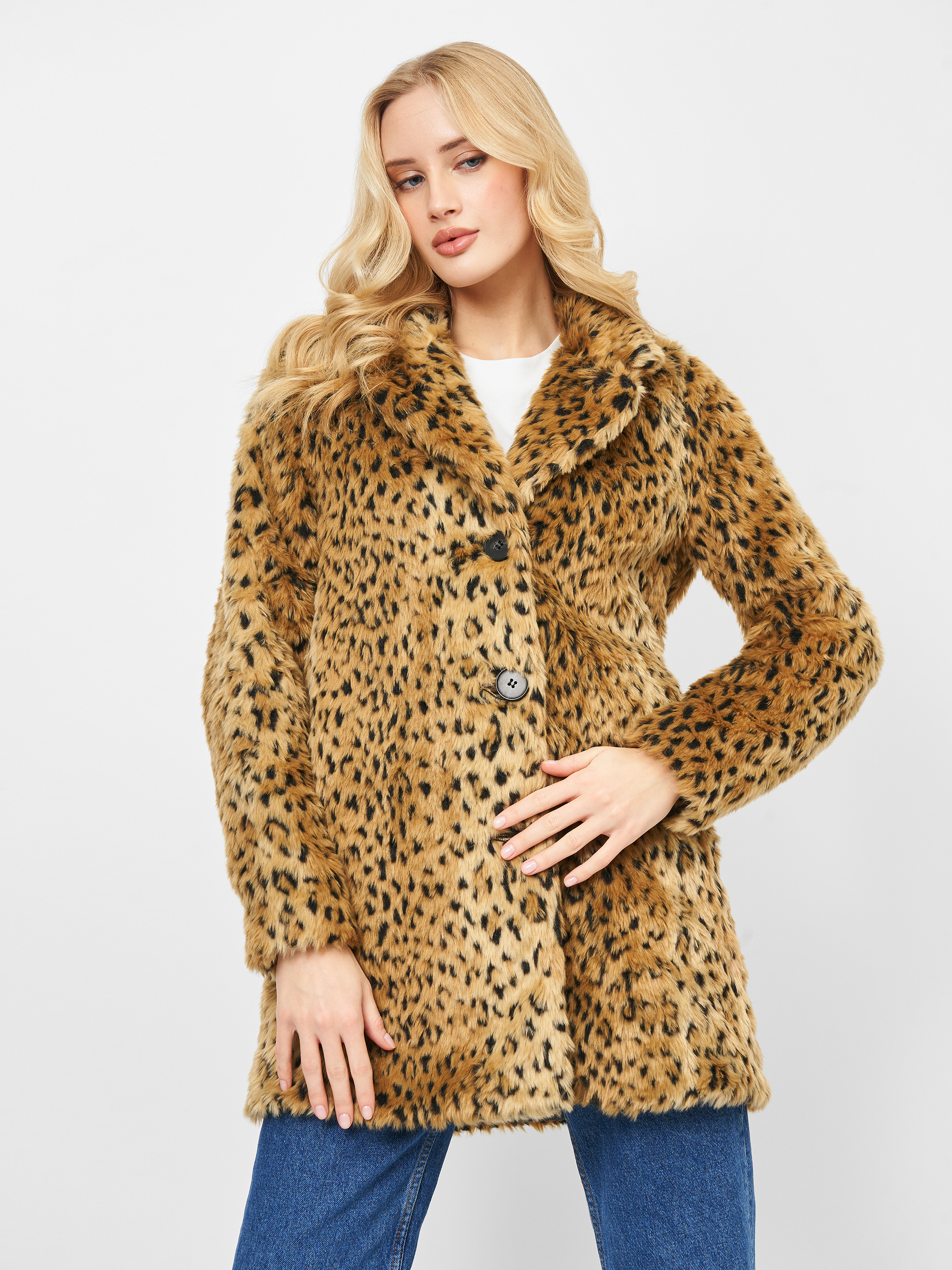 

Шуба Pimkie XAZ248238BXFW S Леопардовая