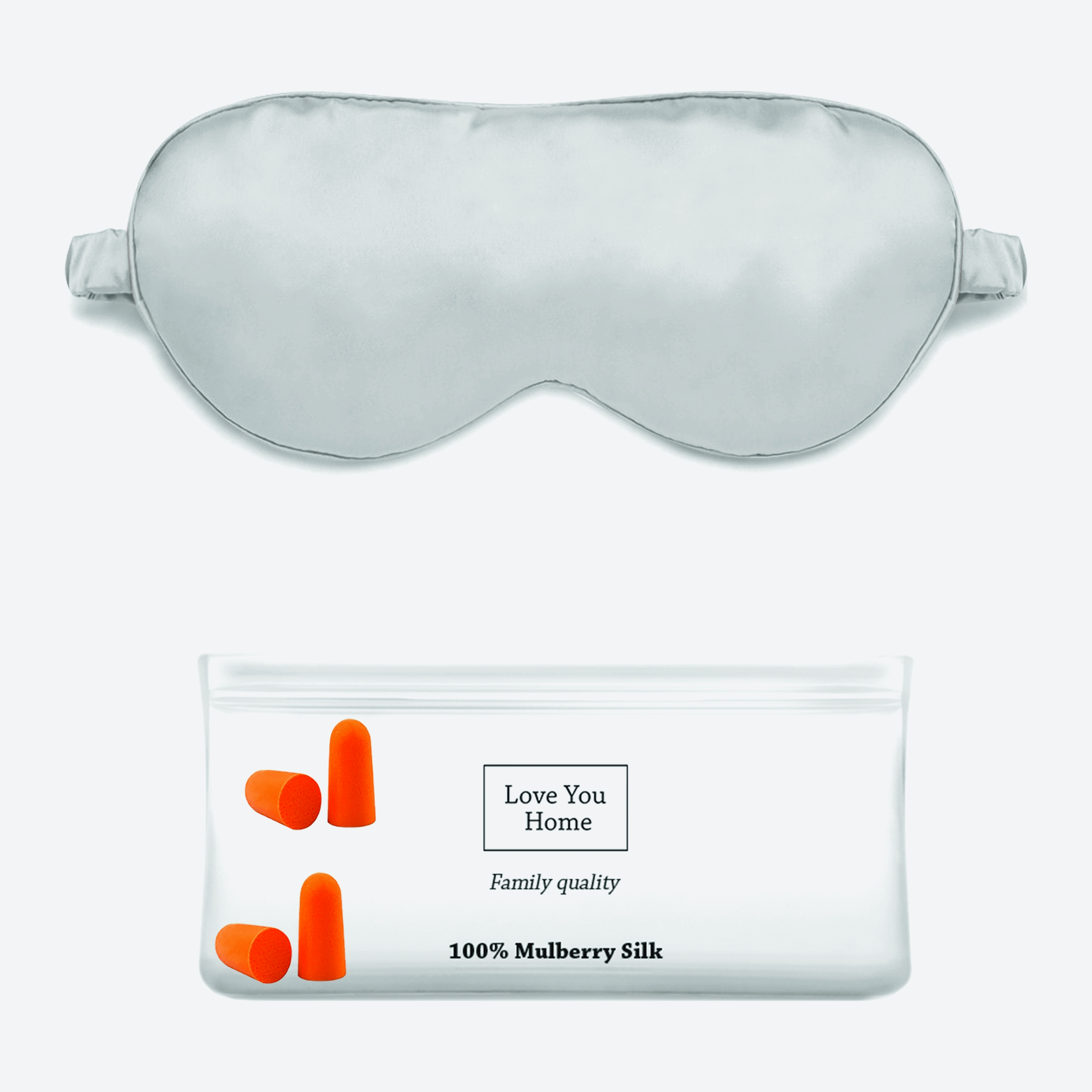 

Комплект (маска для сна + беруши + чехол) Love You 5024 Серый