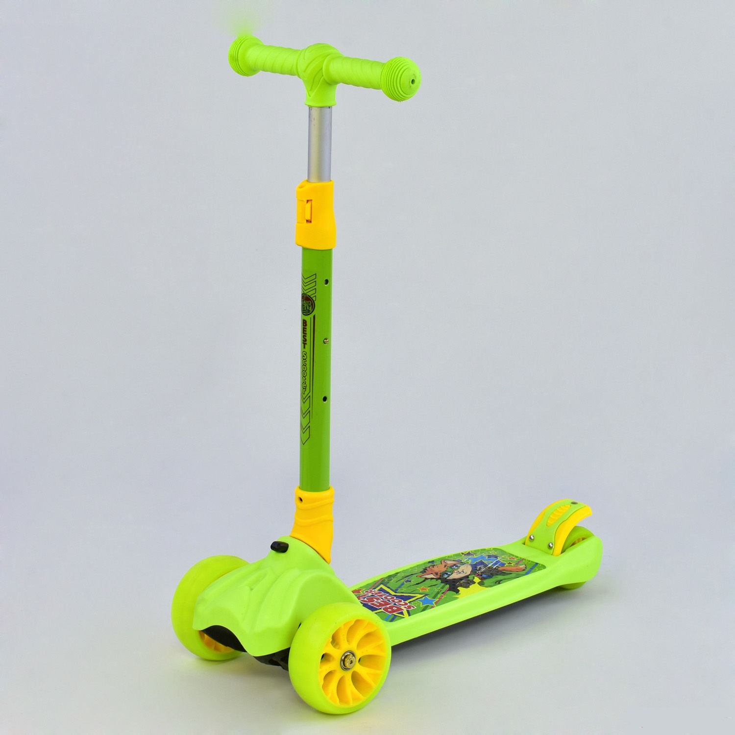 

Самокат Best Scooter F-11220, Салатовый, складной руль, колёса PU со светом