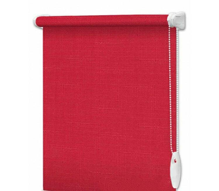 

Рулонная штора interDiz Лен 888 105х185 см открытого типа Бордовый