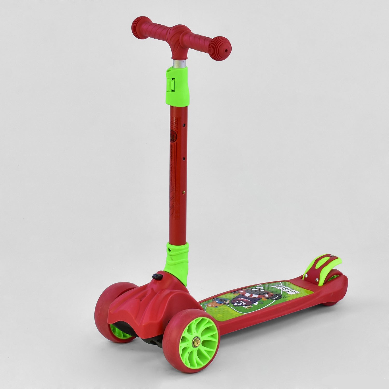 

Самокат Best Scooter F-18990 трехколесный, Красный, складной руль, колёса PU со светом