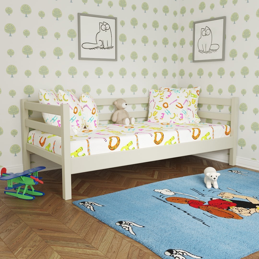 

Детская кровать MEBLIUS Соня 90 см x 200 см Слоновая кость