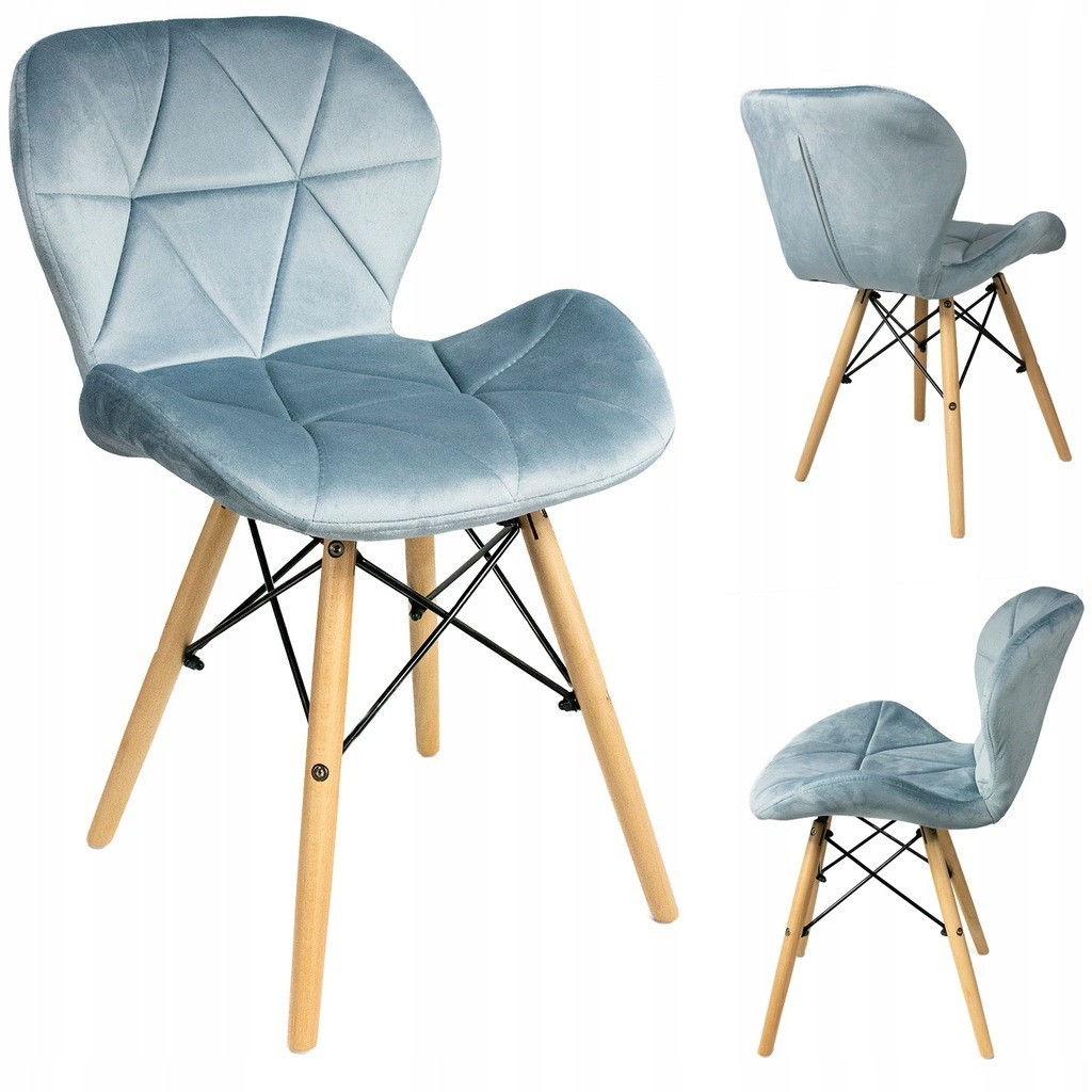 

Стул JUMI Scandinavian Design (велюр) blue