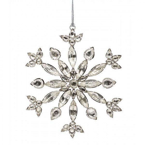 

Подвеска новогодняя металлическая Снежинка 15.5 см. Flora 34340 (NAT09803)