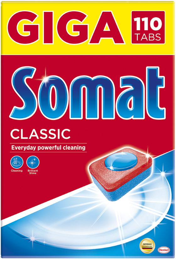 

Таблетки для мытья посуды в посудомоечной машине Somat Classic 110 таблеток