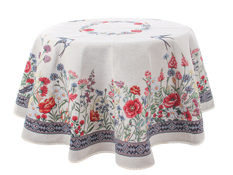 

Скатерть гобелен Elen Chamomille 732-043, 140х140 см, круглая