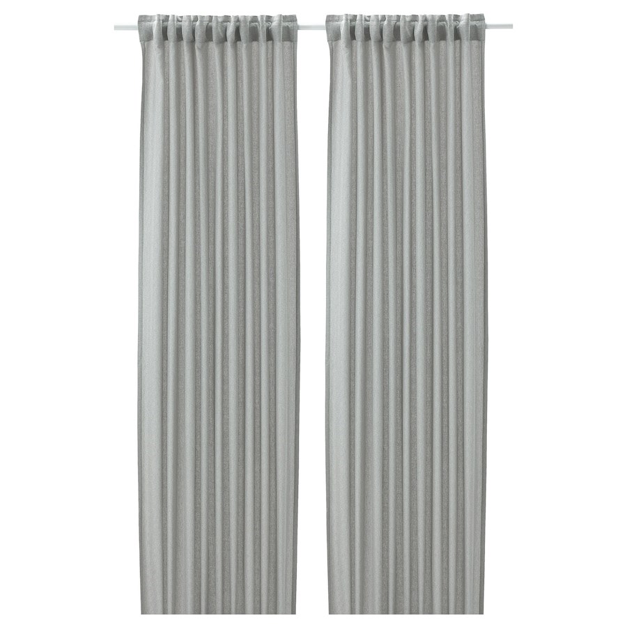 

Гардина IKEA FJADERMOTT 145х300 см сіро-зелена (105.045.85)
