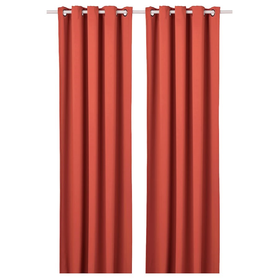 

Затемнювальна гардина IKEA HILLEBORG 145x300 см червоно-коричнева (204.636.45)