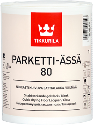

Глянцевый лак Tikkurila PARKETTI-ÄSSÄ 80 для деревянных полов 5 л Бесцветный (6408070053041)