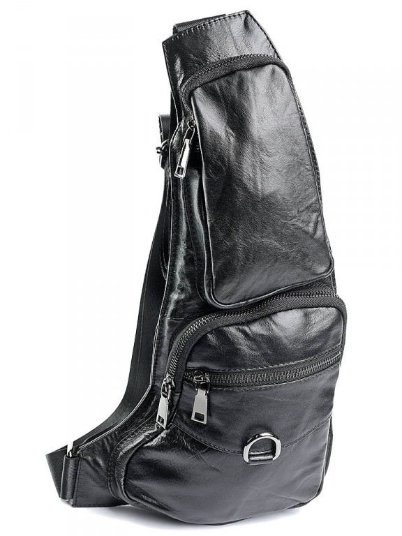 

Мужская сумка кожаная 6023Q черная black