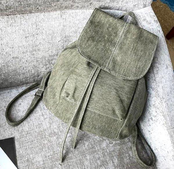 

Тканевый женский рюкзак на завязках. Мини рюкзак под джинс женский Aliri-00089 Хаки