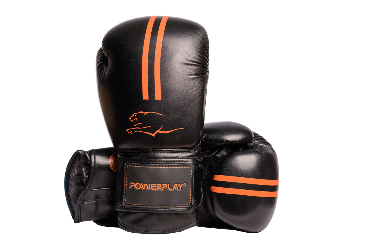 

Боксерские перчатки PowerPlay 3016 Black-Orange 8 унций