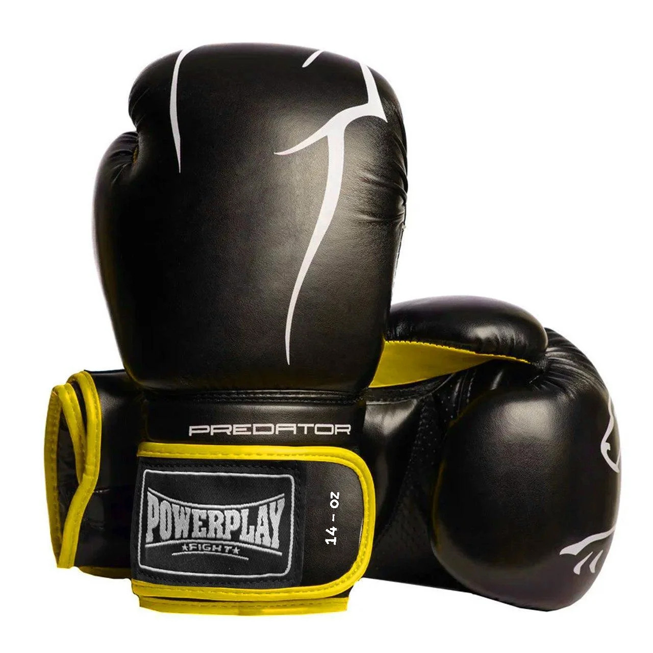 

Боксерские перчатки PowerPlay 3018 Black-Yellow 14 унций
