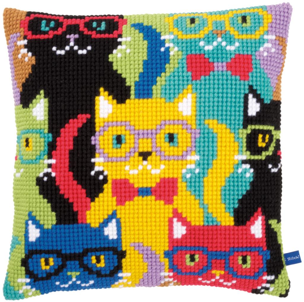 

Набор для вышивания крестом (подушка) Vervaco Funny Cats Смешные кошки PN-0155266