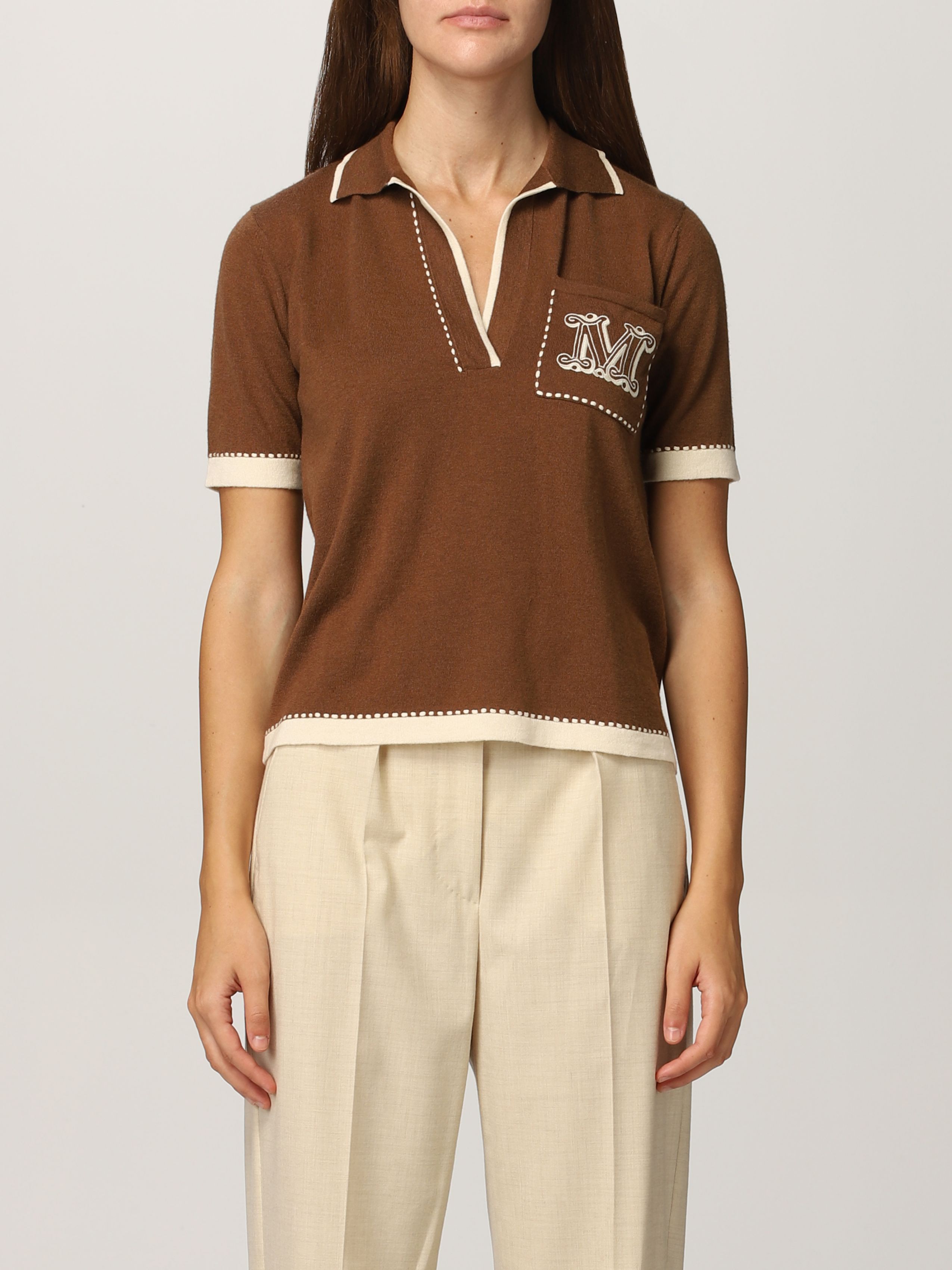 

Поло MaxMara  Коричневое 13660419600, Поло MaxMara L Коричневое 13660419600