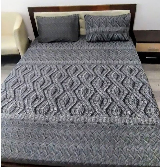 

Комплект постельного белья из фланели "Косичка" CottonTwill 220х240 см Евро (FL059-5)