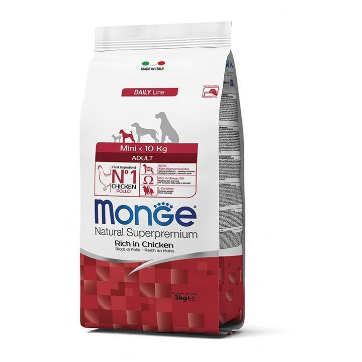 

Сухой корм Monge Mini Adult для взрослых собак мелких пород (курица) 3 кг