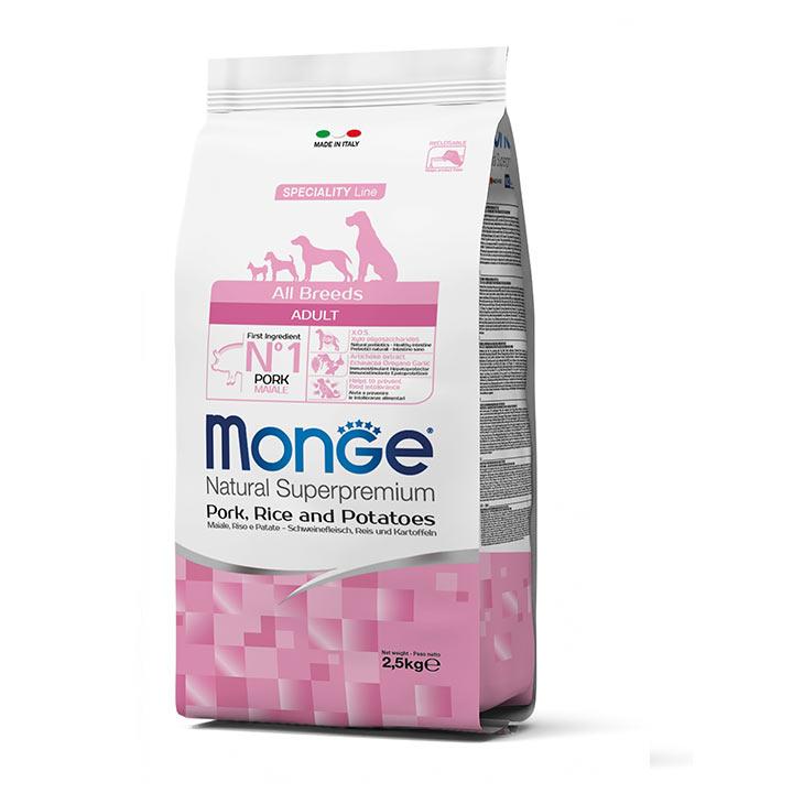 

Сухой корм Monge All breeds Adult Pork для взрослых собак всех пород (свинина) 2.5 кг