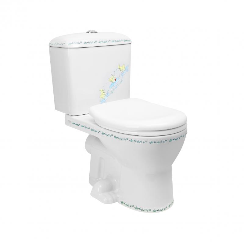 

Унитаз-компакт QTAP Baby Rimless детский с сиденьем Soft Close QT2322C229PEWD SD00045956