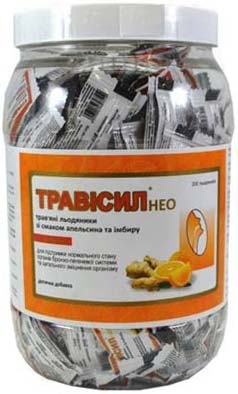 

Трависил Нео банка травяных леденцов №200 Апельсин и имбирь (8908002607543)