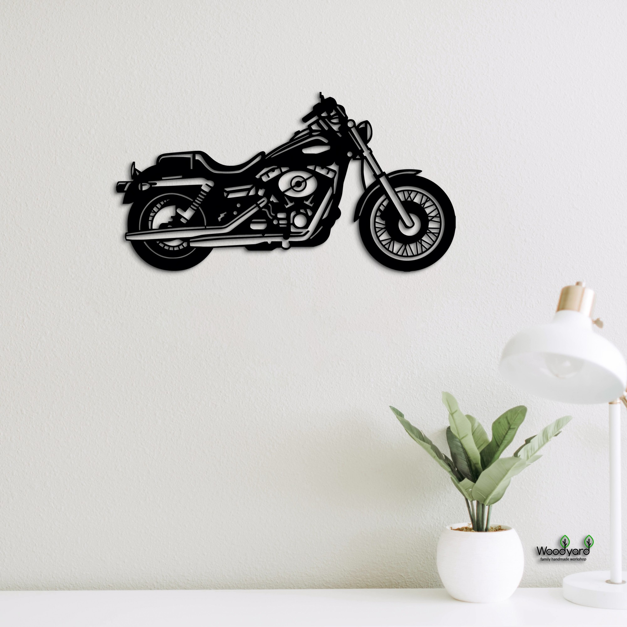 

Панно из дерева Woodyard Harley 95х48 см чёрное 0284