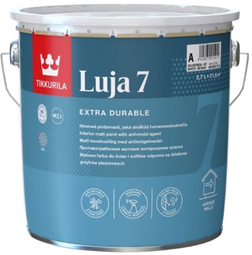 

Краска акрилатная с противоплесневым компонентом Tikkurila Luja 7 2.7 л Белая (6408070055014)
