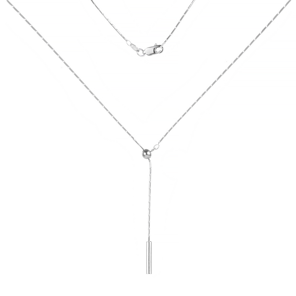 

Серебряное колье с родированием, 55 см 000072136 55 размера
