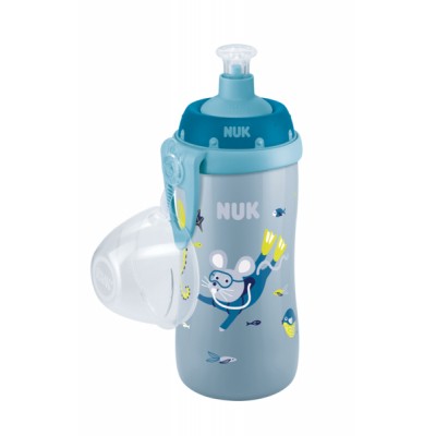

Поильник-непроливайка Nuk Junior Cup с насадкой тяни-толкай 300 мл серый (3954067)