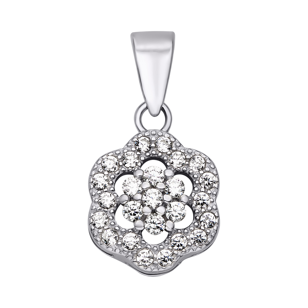

Серебряная подвеска с фианитами 000138679