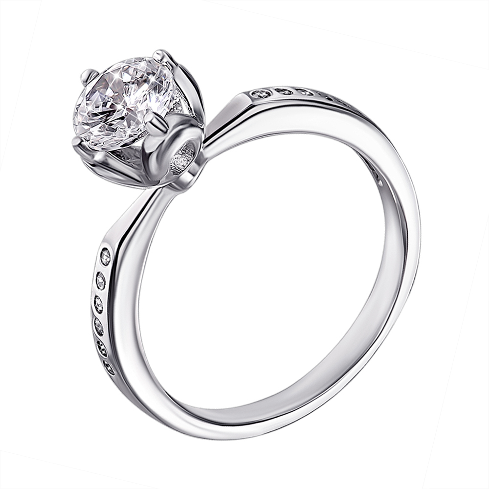 

Серебряное кольцо с фианитами 000125450 16 размера