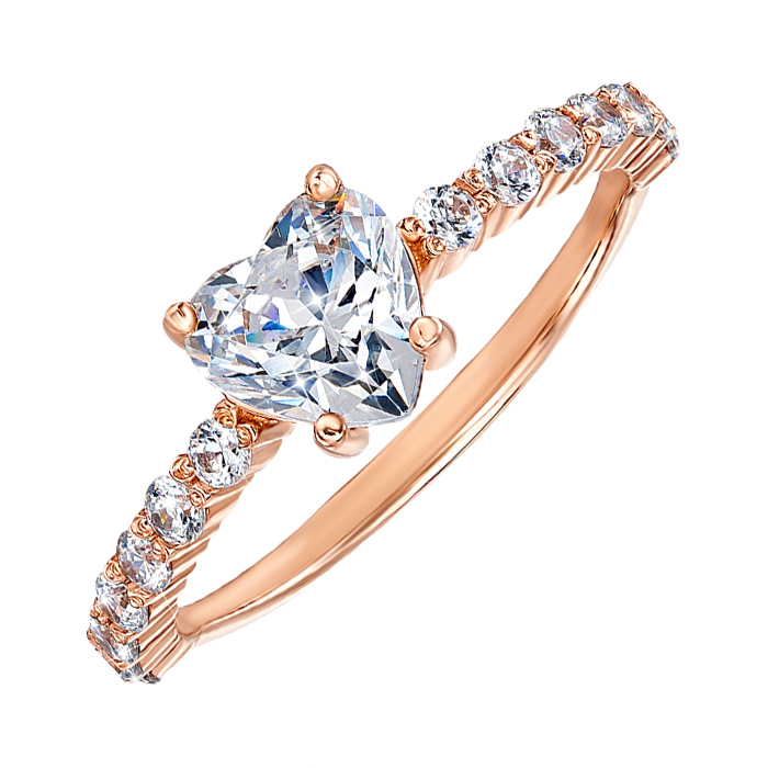 

Кольцо из красного золота с фианитами S Zirconia 000136802 19 размера