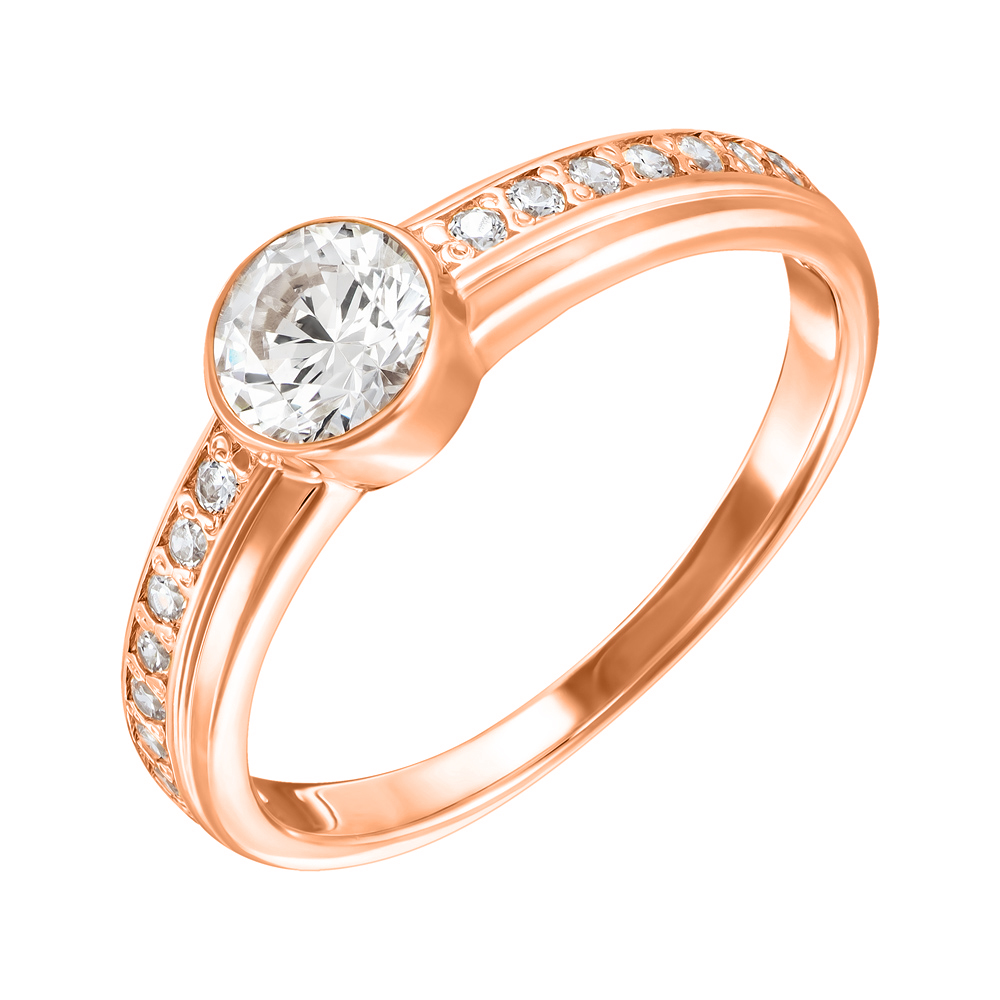 

Кольцо из красного золота с фианитами S Zirconia 000133292 16.5 размера