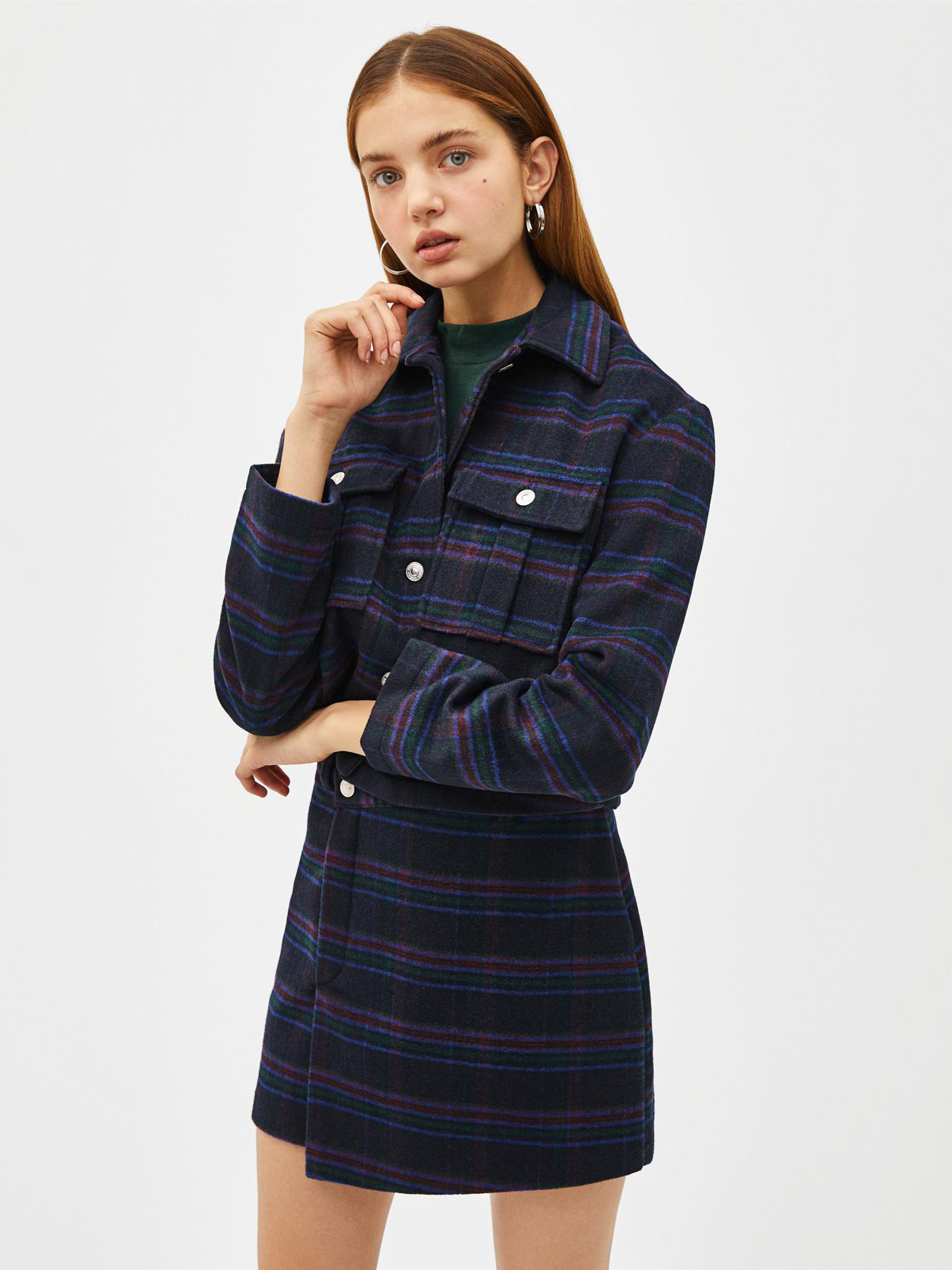 

Ветровка Bershka XAZ177527EQXE M/L Темно-синяя