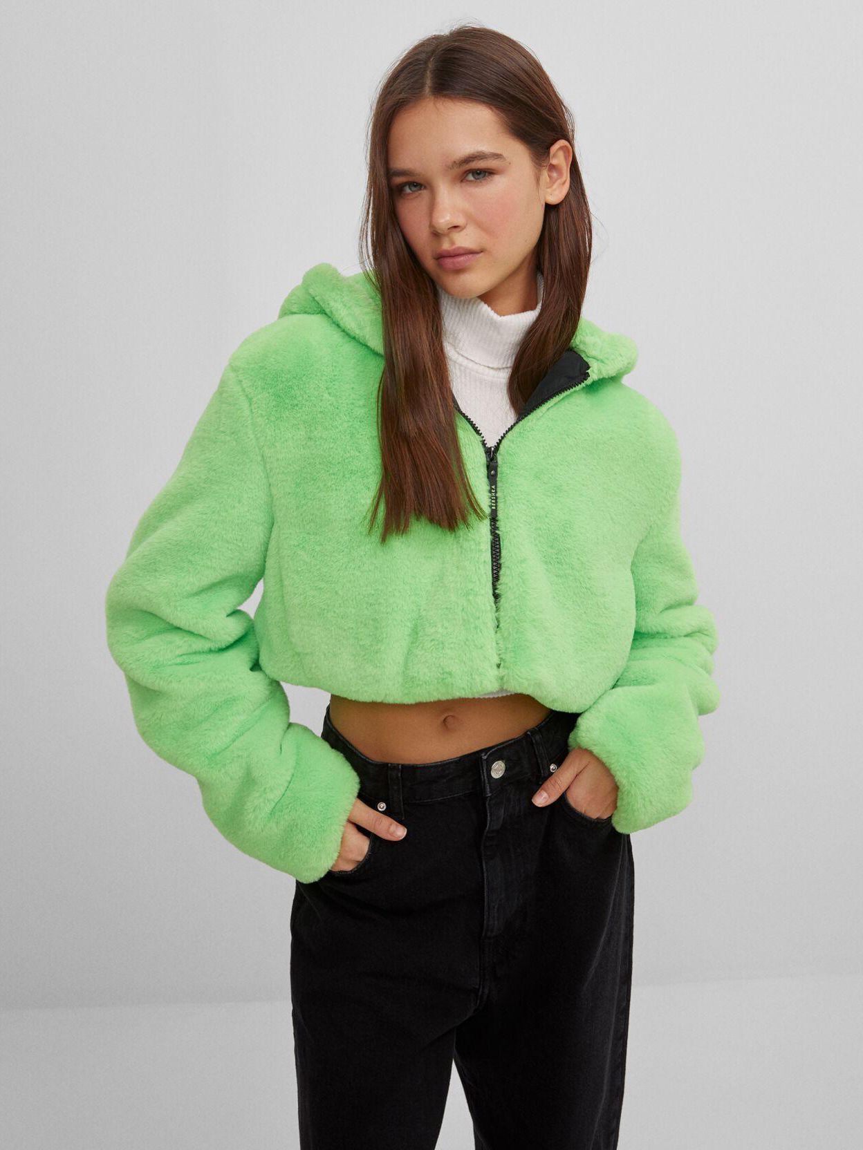 

Полушубок Bershka XAZ294697IAPP M Салатовый